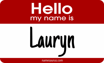 Hello my name is Lauryn png download