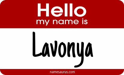 Hello my name is Lavonya png download