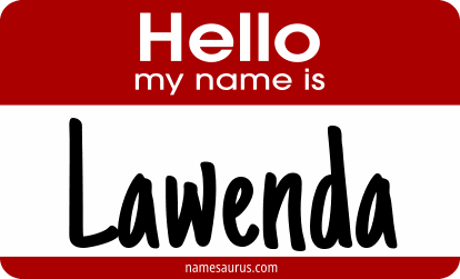 Hello my name is Lawenda png download