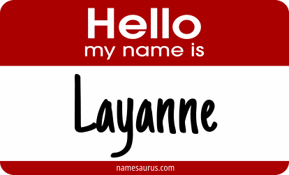 Hello my name is Layanne png download