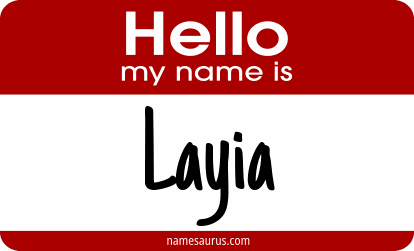 Hello my name is Layia png download