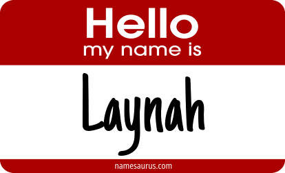 Hello my name is Laynah png download