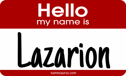 Hello my name is Lazarion png download