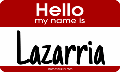 Hello my name is Lazarria png download