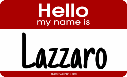Hello my name is Lazzaro png download