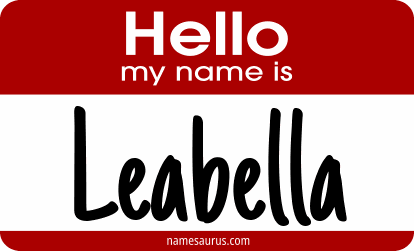 Hello my name is Leabella png download