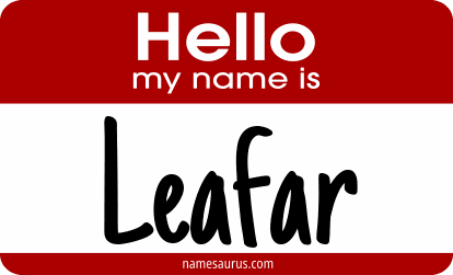Hello my name is Leafar png download