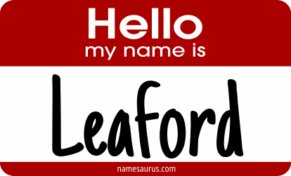 Hello my name is Leaford png download