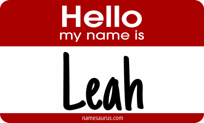 Hello my name is Leah png download