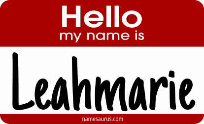 Hello my name is Leahmarie png download