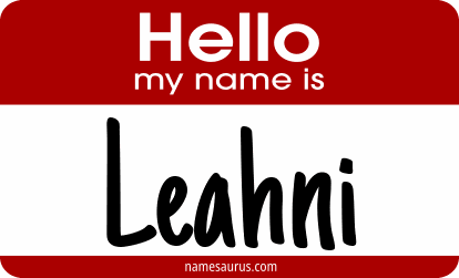 Hello my name is Leahni png download