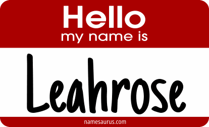 Hello my name is Leahrose png download