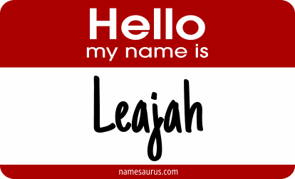 Hello my name is Leajah png download