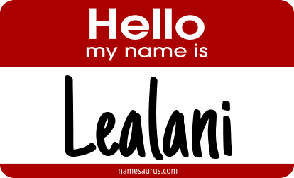 Hello my name is Lealani png download