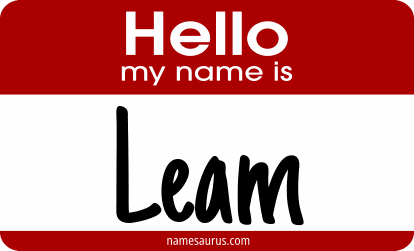 Hello my name is Leam png download