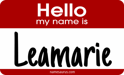 Hello my name is Leamarie png download