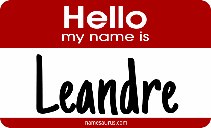 Hello my name is Leandre png download
