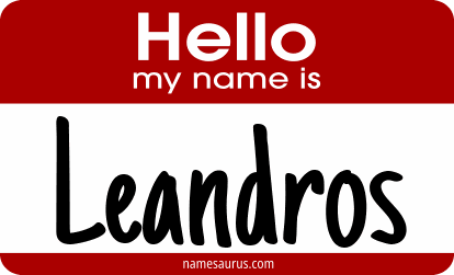 Hello my name is Leandros png download