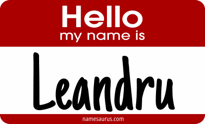 Hello my name is Leandru png download
