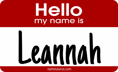 Hello my name is Leannah png download
