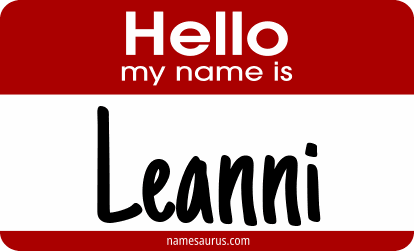 Hello my name is Leanni png download