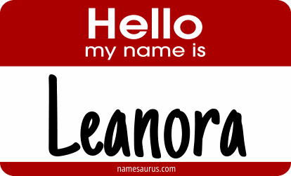 Hello my name is Leanora png download