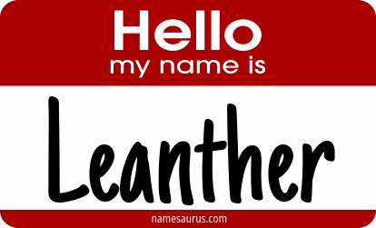 Hello my name is Leanther png download