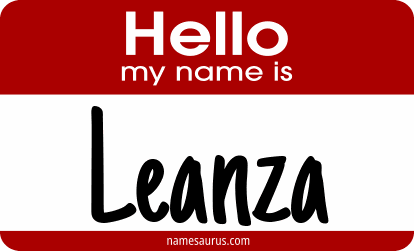 Hello my name is Leanza png download