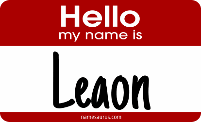 Hello my name is Leaon png download
