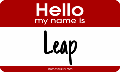 Hello my name is Leap png download