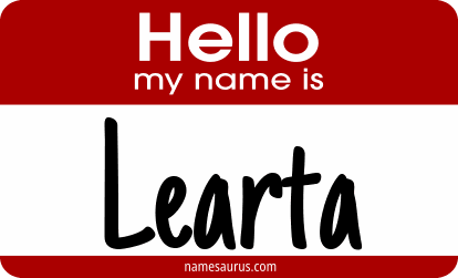 Hello my name is Learta png download
