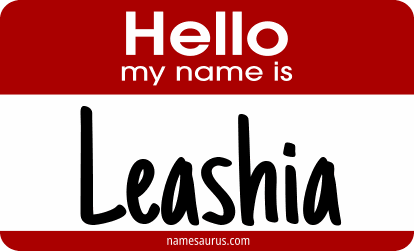 Hello my name is Leashia png download