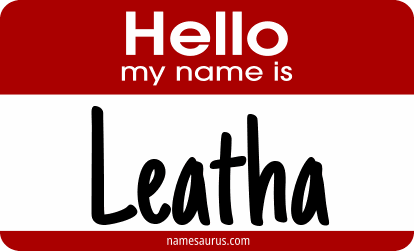 Hello my name is Leatha png download