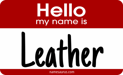 Hello my name is Leather png download