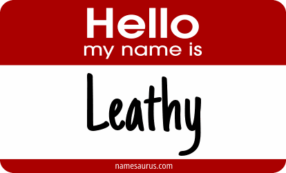 Hello my name is Leathy png download