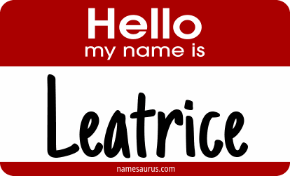 Hello my name is Leatrice png download