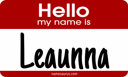 Hello my name is Leaunna png download