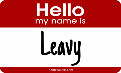 Hello my name is Leavy png download