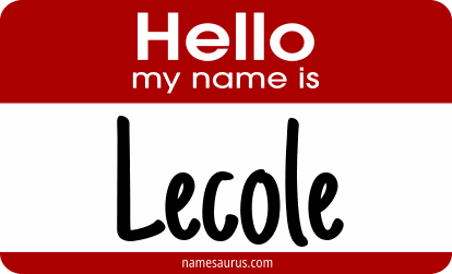 Hello my name is Lecole png download