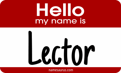 Hello my name is Lector png download