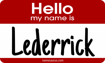 Hello my name is Lederrick png download