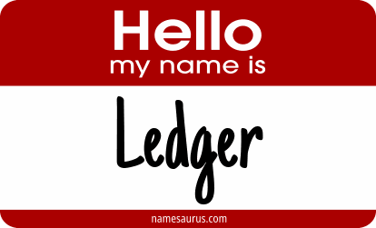 Hello my name is Ledger png download