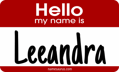 Hello my name is Leeandra png download
