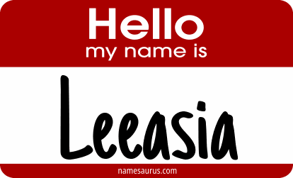 Hello my name is Leeasia png download