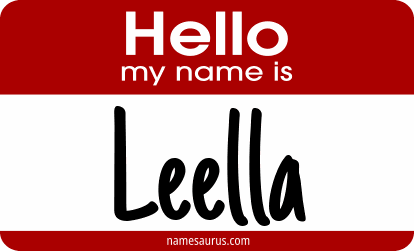 Hello my name is Leella png download