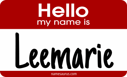 Hello my name is Leemarie png download