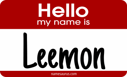 Hello my name is Leemon png download