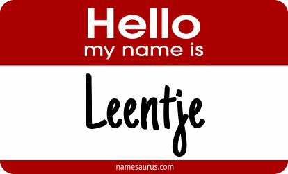 Hello my name is Leentje png download