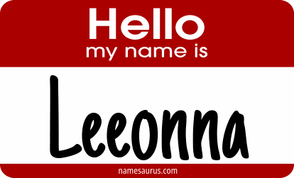Hello my name is Leeonna png download