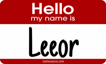 Hello my name is Leeor png download